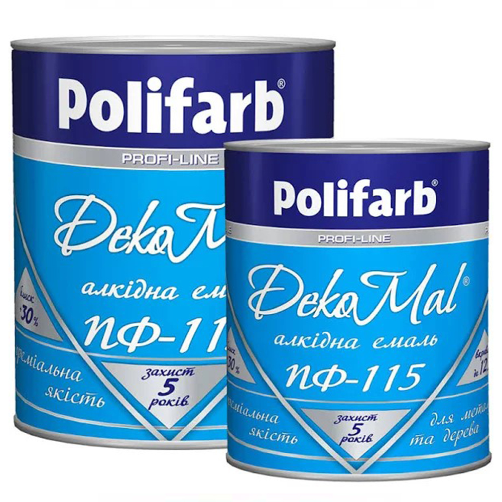 Алкідна емаль Polifarb ПФ-115 Зелена, 22 кг