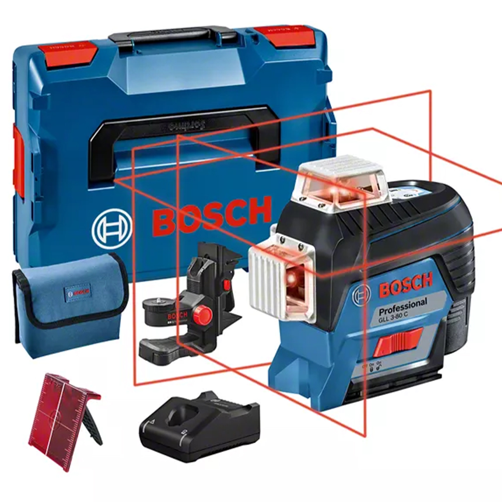 Лазерний нівелір Bosch GLL 3-80 C (12 V) + BM 1 + L-Boxx