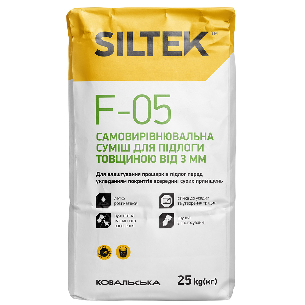 Siltek F-05 Смесь самовыравнивающаяся для пола толщиной от 3 мм, 25кг