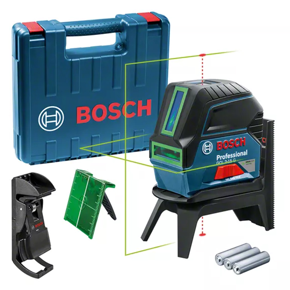 Лазерний нівелір Bosch GCL 2-15G + RM1 + BM3 clip + кейс