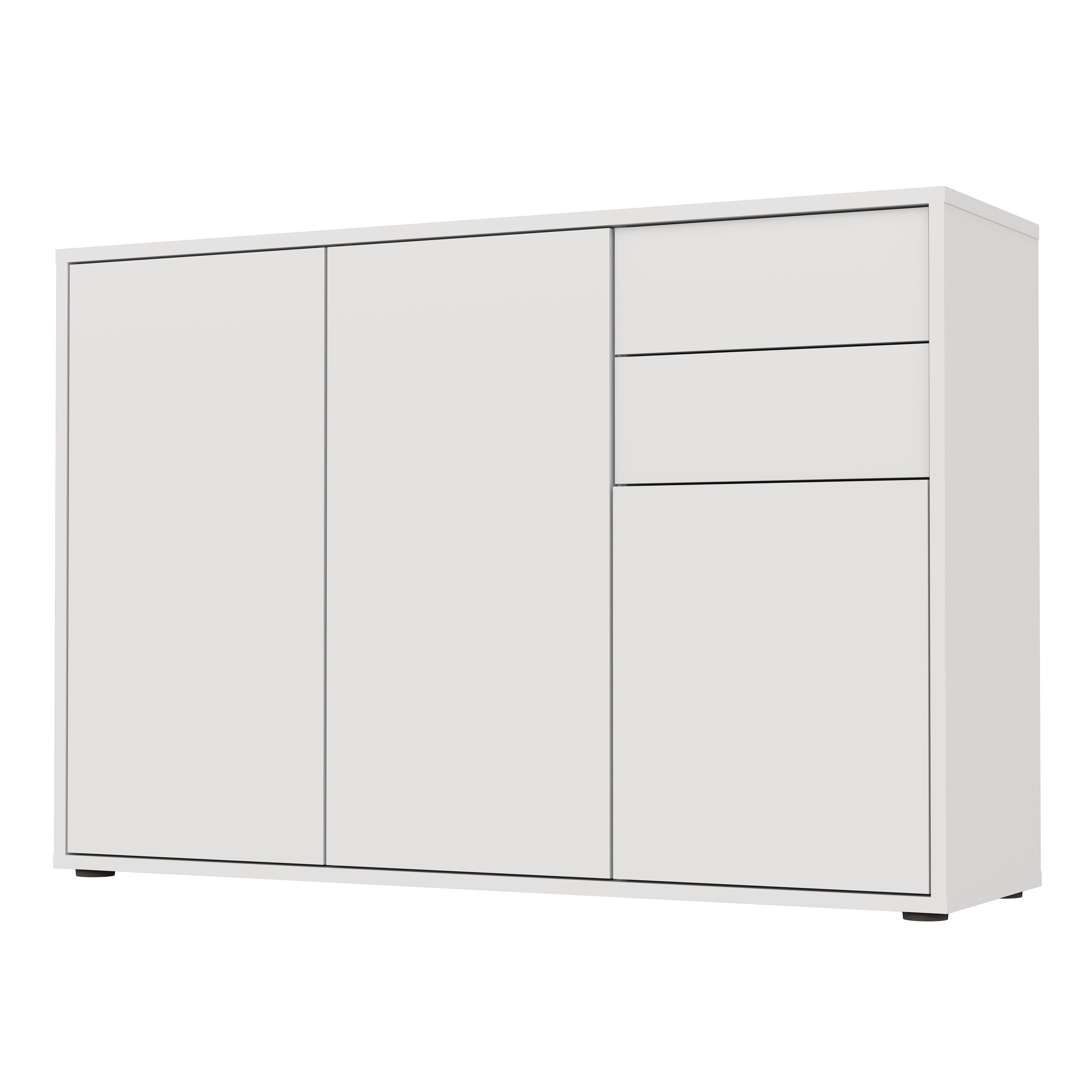 Комод підлоговий MEBLIBUD NICOLE  з 2-ма шухлядами з 3-ма дверми 109,9X36X74см