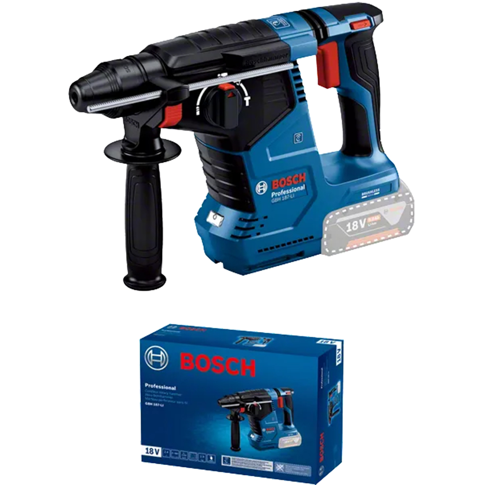 Перфоратор Li-Ion 18 В Bosch GBH 187-LI ONE Chuck, 2 x GBA 18V 5.0Ah, GAL 1880 CV, кейс