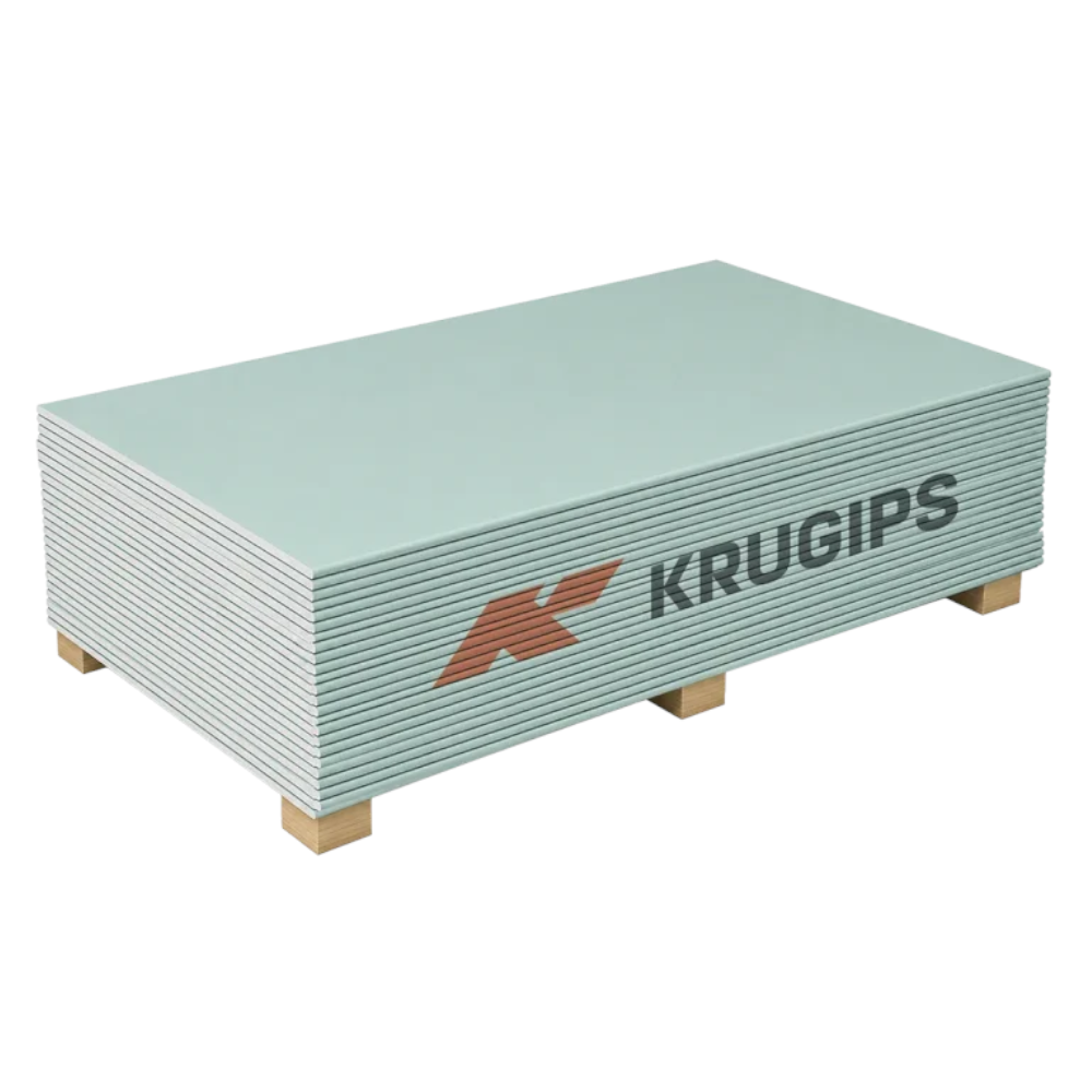Влагостойкий гипсокартон KRUGIPS 2500×1200×12,5