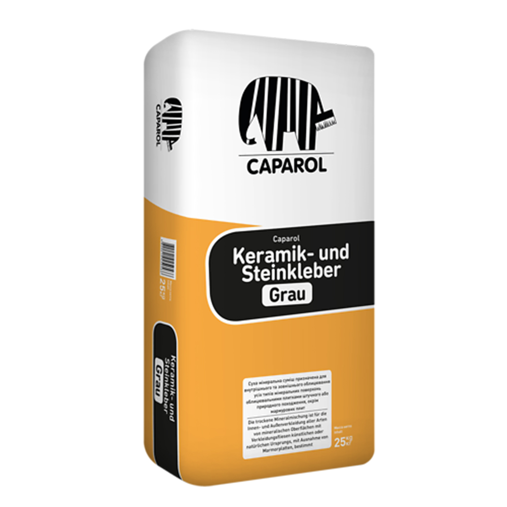 Клеевая смесь для минеральной плитки Caparol "Keramik und Steinkleber Grau", 25 кг