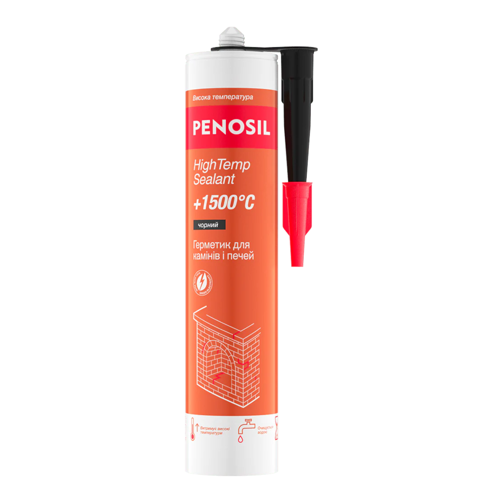 HighTemp Sealant +1500°C Penosil герметик для камінів і печей, чорний 310 мл