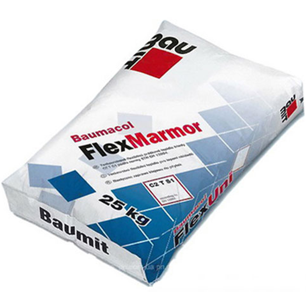 Baumit FlexMarmor белая эластичная клеящая смесь для приклеивания плитки из природного и искусственного камня 25 кг
