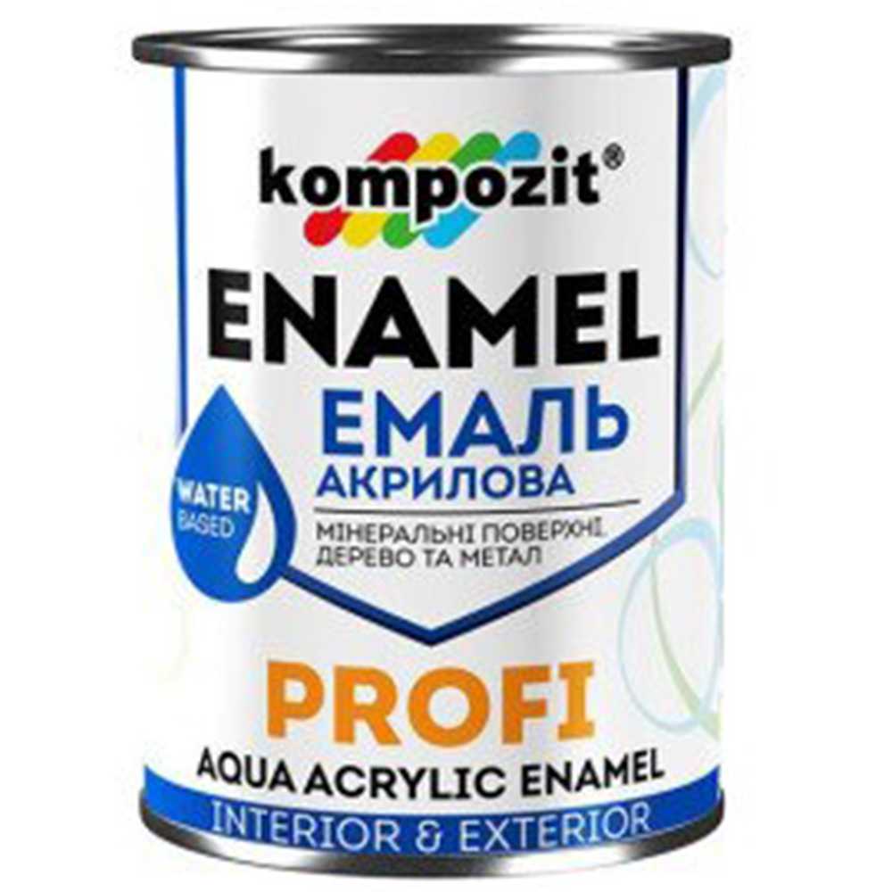 Емаль акрилова PROFI, Червона, глянцева, 10 л