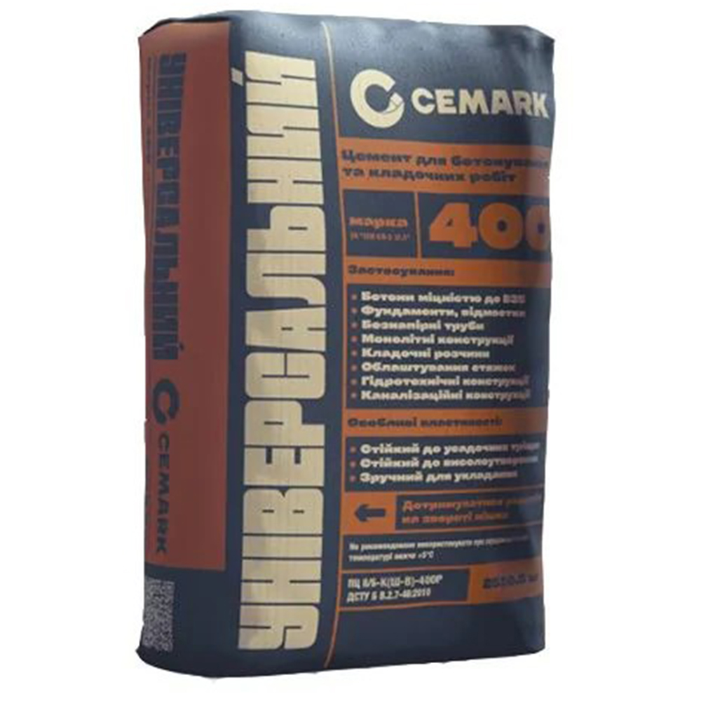 Цемент Сemark (CRH) Кам'янець-Подільський ПЦ II Б-Ш-400 25 кг. 