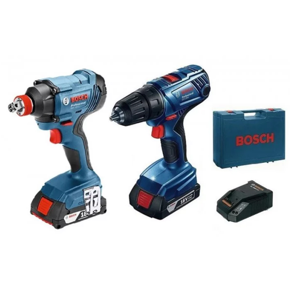 Ударний гайковерти Li-Ion 18 В Bosch GSR 180 LI + GDX 180 LI (2x GBA 18V 1,5 Ah) in case