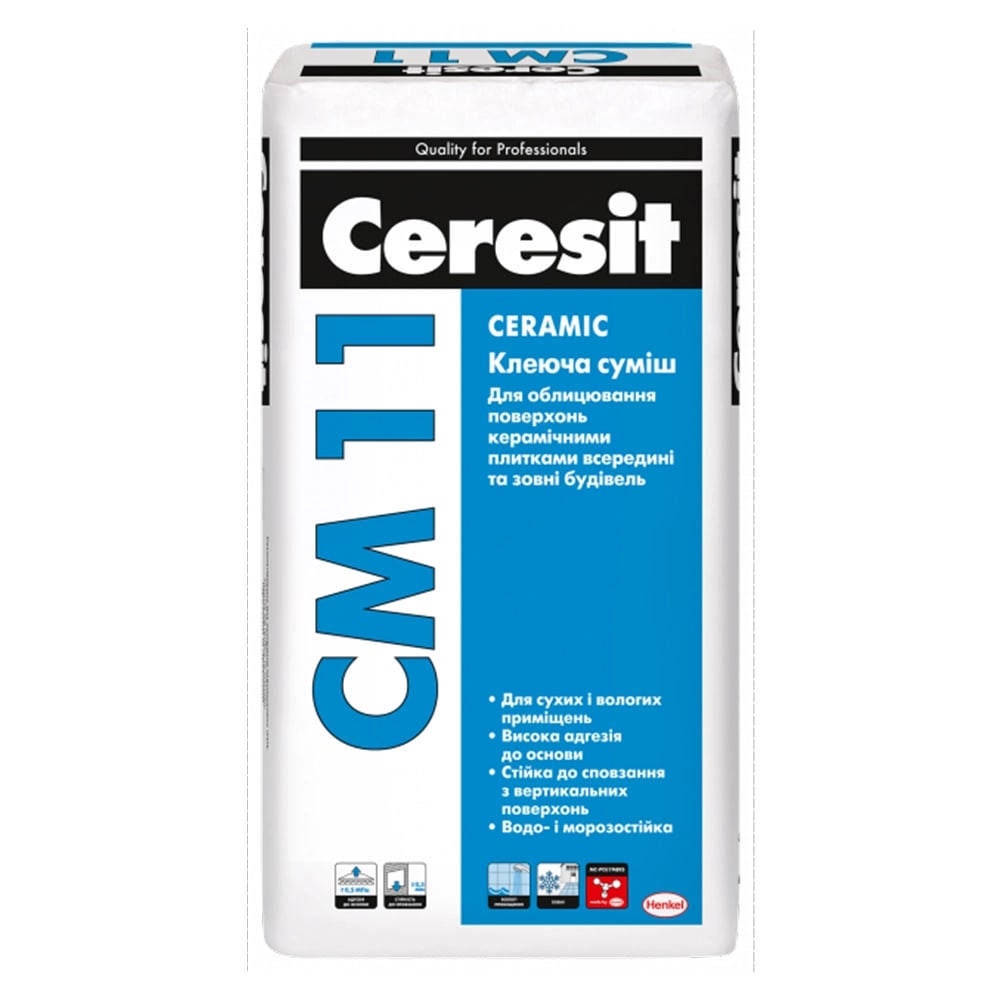 Клей для керамічної плитки Ceresit (Церезіт) Ceramic СМ 11 25 кг