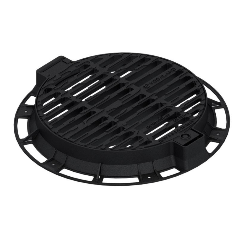 Дощоприймач чавунний D800 DN600 круглий важкий з замком та ущільнючою прокладкою Хвиля D400