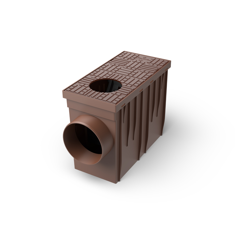 Пластиковый водосточный короб Easy 140х310 с горизонтальным отводом 110