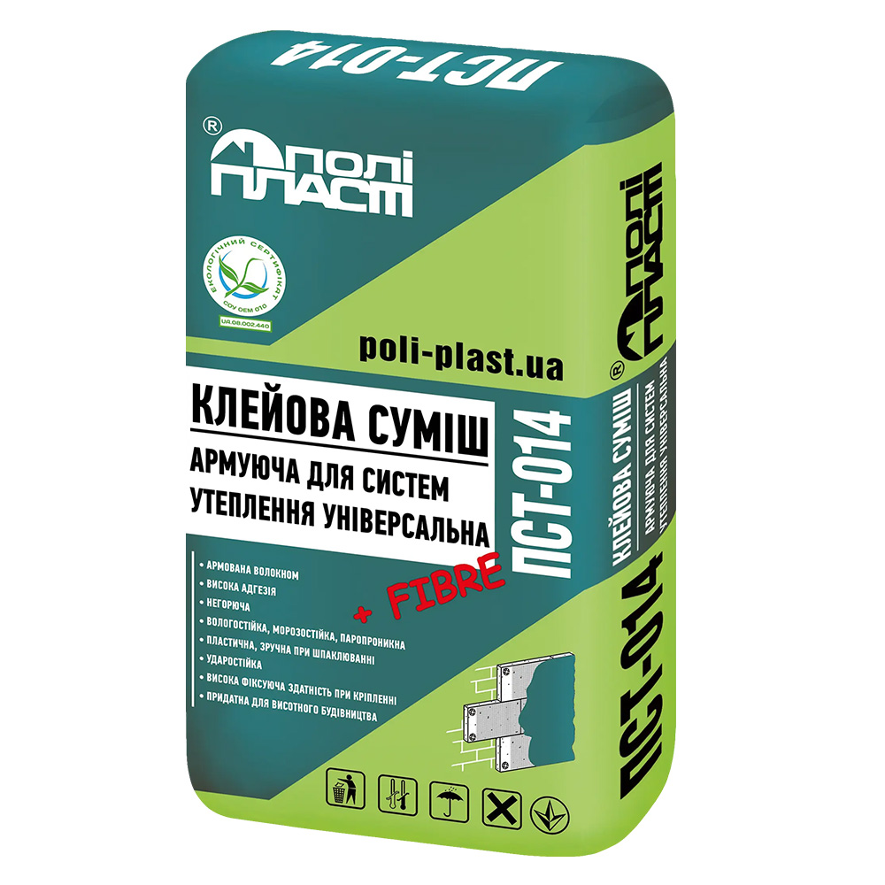 Клейова суміш для кріплення і армуючого шару Поліпласт ПСТ-014 25 кг