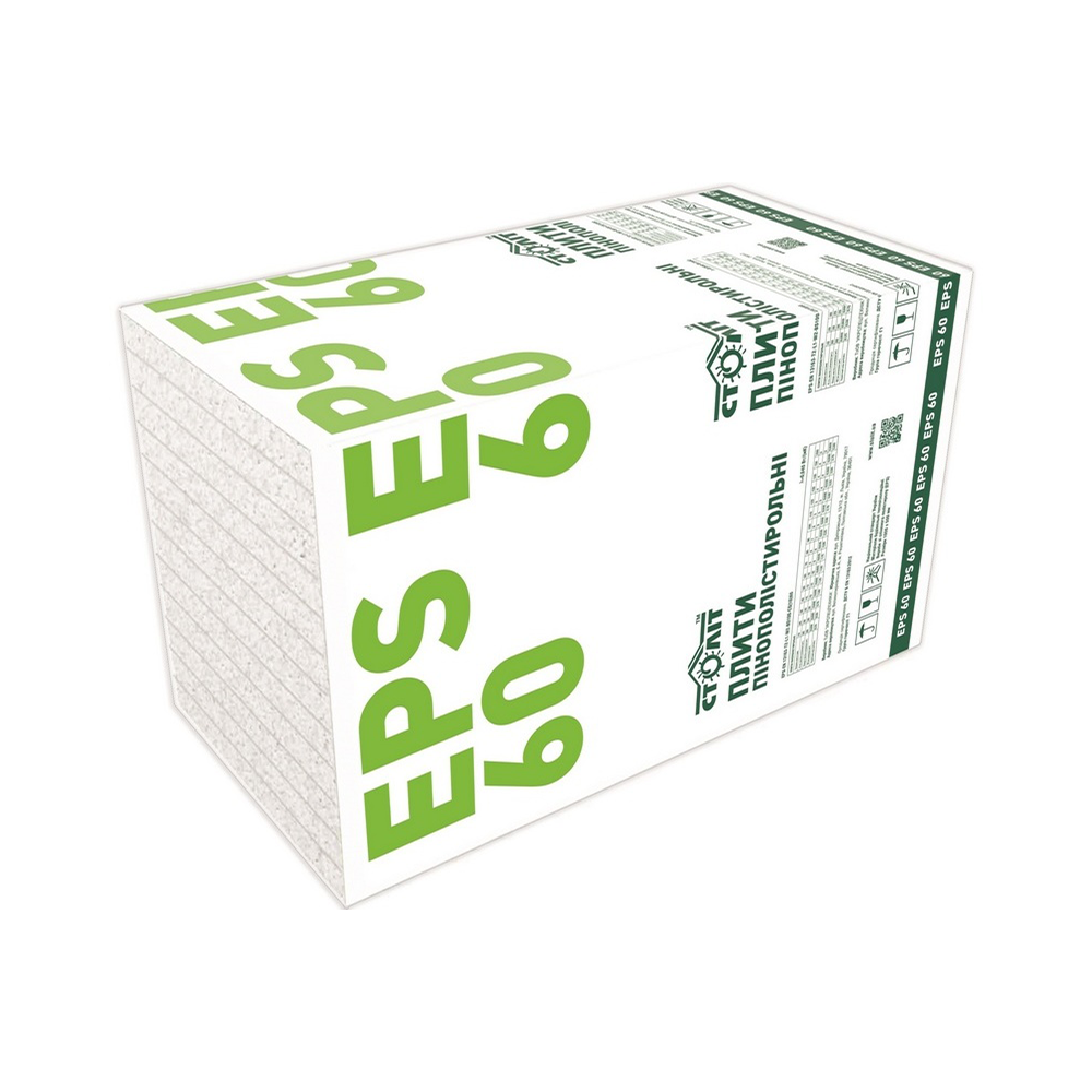 Століт Пінополістирольні плити EPS 60, 1000х500мм 12кг/м³ 