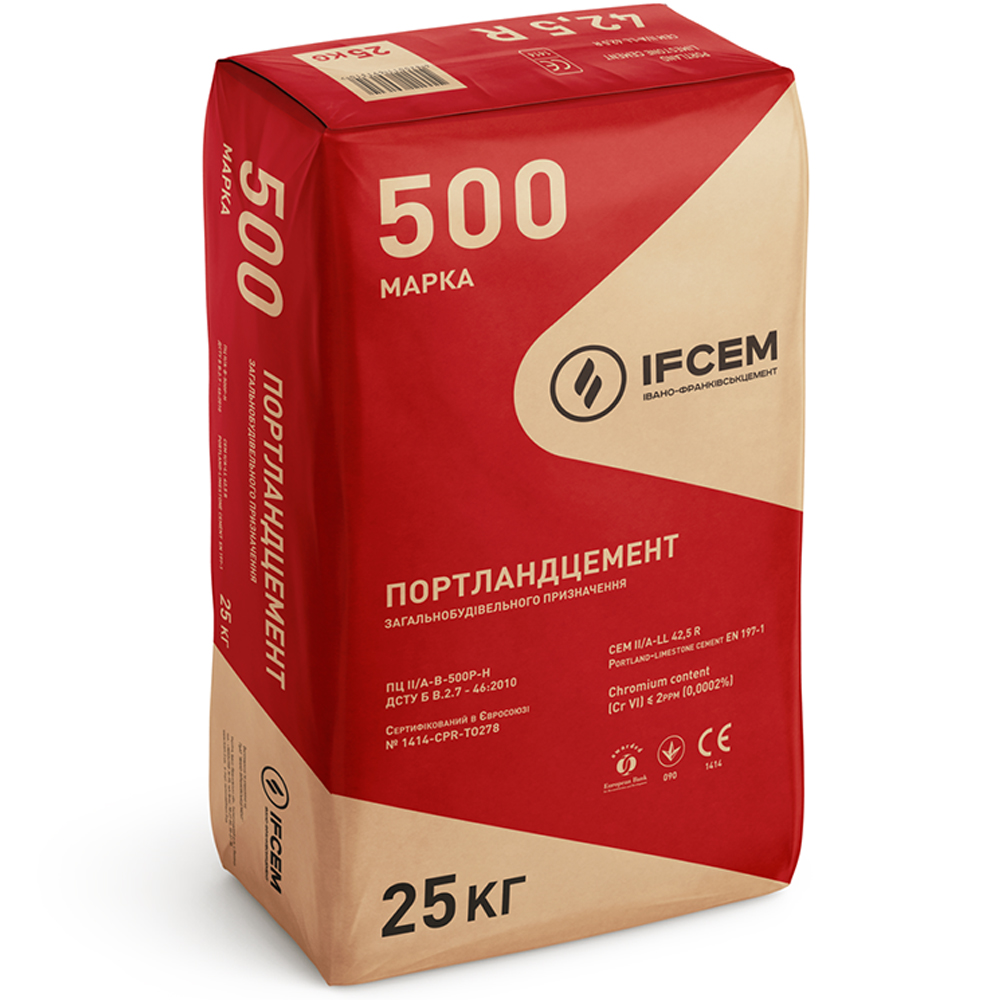 Цемент (Івано-Франківський) ПЦ II/А-В 500, 25 кг.
