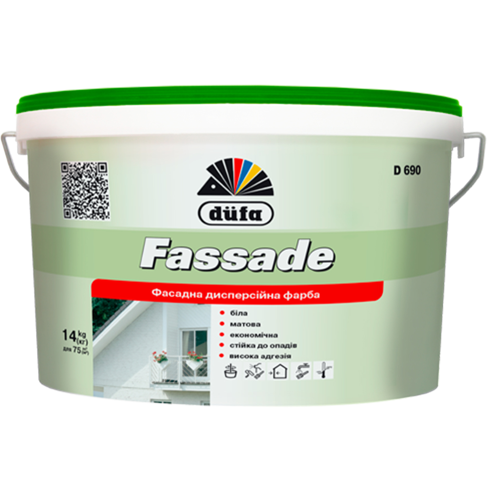 Акрилова фасадна фарба Fassade D690, 7кг