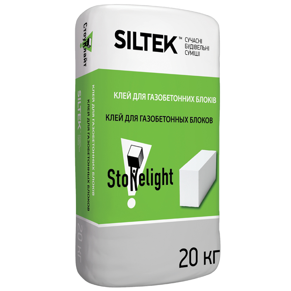 Клей для газоблока Siltek Stonelight, 20кг