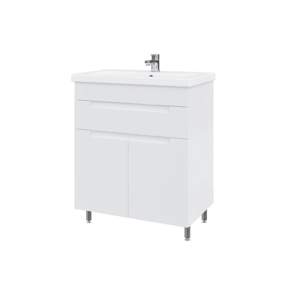 Тумба підлогова MEBLIBUD EVA 70 з 2-ма дверцятами з шухлядою з умивальником Cers 70см