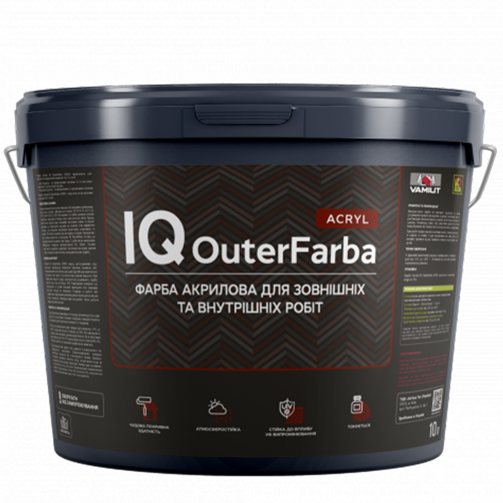 Акриловая краска IQ OuterFarba ACRYL, 10л