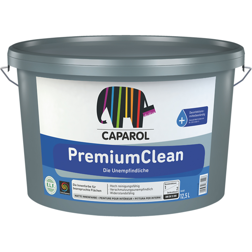Краска интерьерная латексная матовая Caparol "PremiumClean E.L.F." Белая