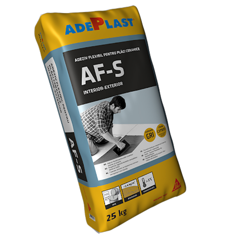 Sika Adeplast AF S клей для приклеювання керамічної плитки, Сірий, 25 кг