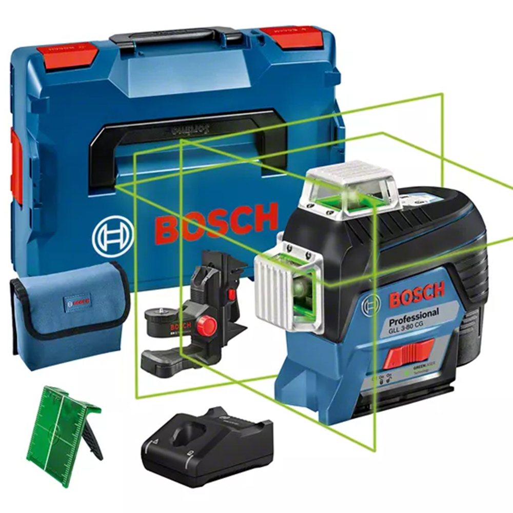 Лазерний нівелір Bosch GLL 3-80 CG (12 V) + BM 1 + L-Boxx