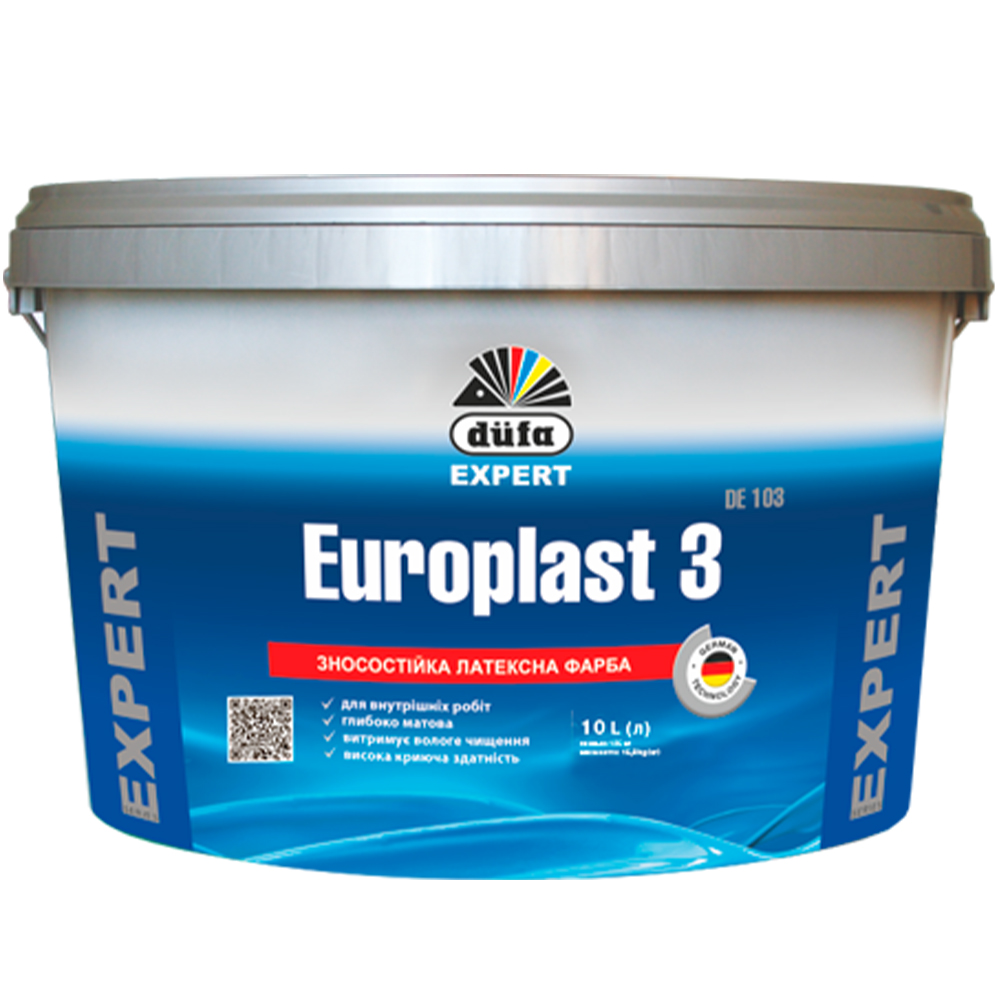 Зносостійка латексна фарба Europlast 3 DE103, 5л