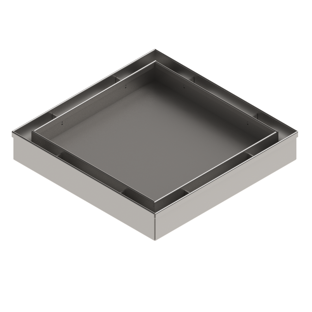 Кришка під наповнення зі щілиною Base 300х300 сталева оцинкована А15 H50