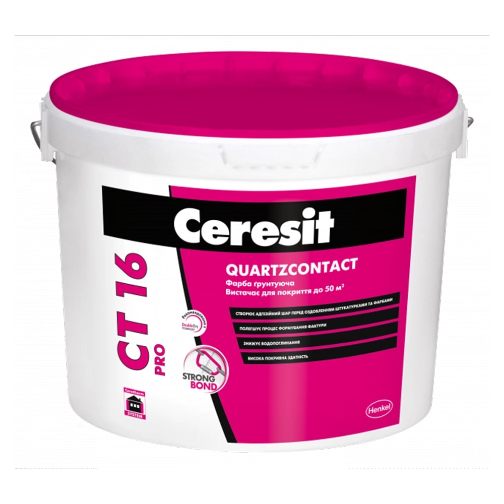 Кварцовий грунт фарба Ceresit CT 16, 10л (15кг)