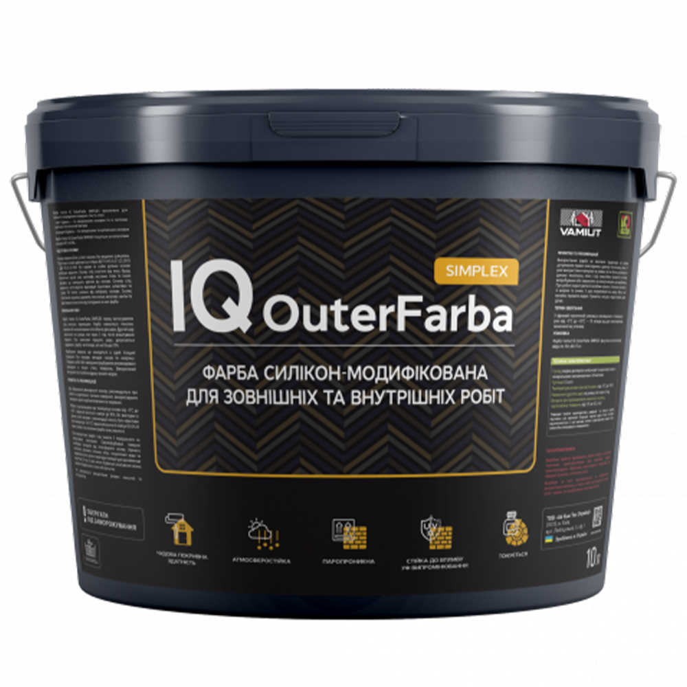Фарба фасадна IQ OuterFarba Simplex, 10л