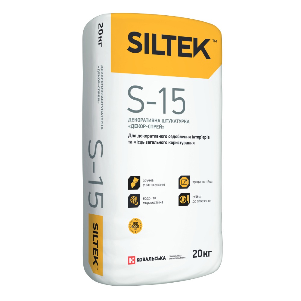 Декоративна штукатурка «Декор-спрей» Siltek S-15, 20кг