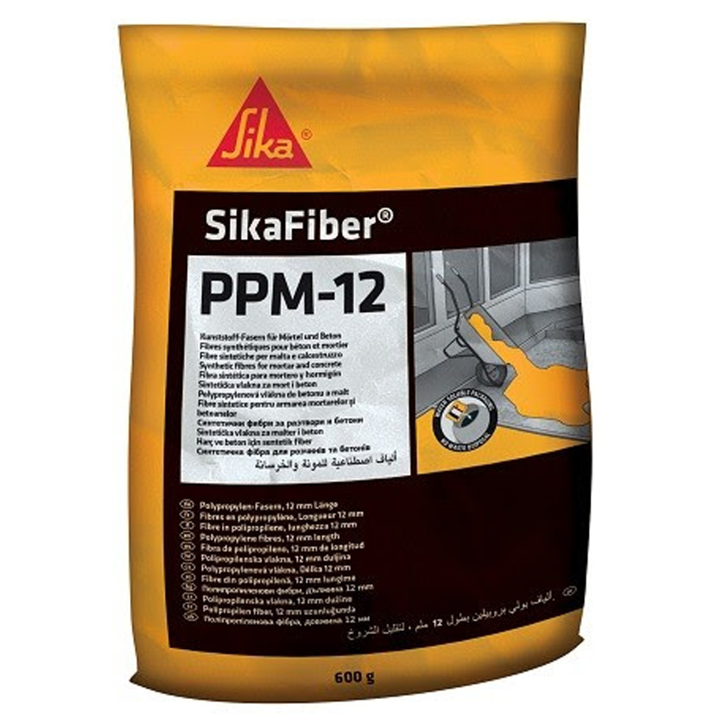 SikaFiber PPM-12 Поліпропіленова фібра для будівельних розчинів і бетонів, 600 гр